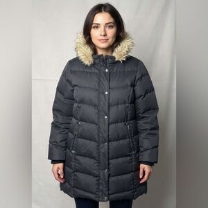Black Label Lauren Ralph Lauren Sz SP Women's‎ Puffer Down Parka Coat Black